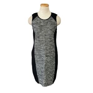 Eileen Fisher Dress Women's S Small Black Knit Sheath Midi Sleeveless